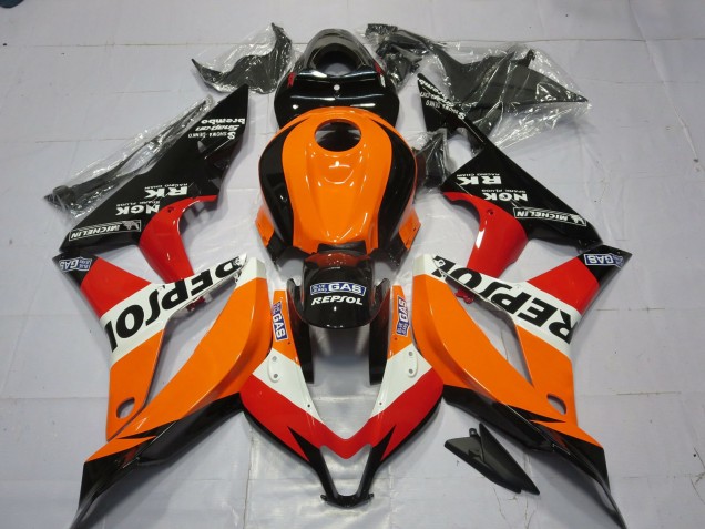2007-2008 Orange White Red Glossy Black Repsol Honda CBR600RR Motorcycle Fairing Australia