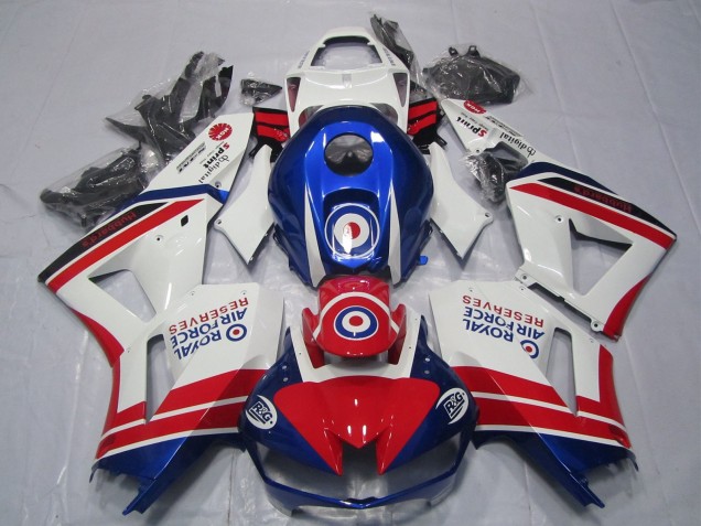 2013-2023 White Red Blue Royal Air Force Honda CBR600RR Motorcycle Fairings Australia