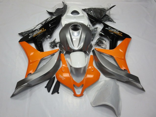 2007-2008 Silver Orange Glossy Black Honda CBR600RR Motorcycle Fairings Australia