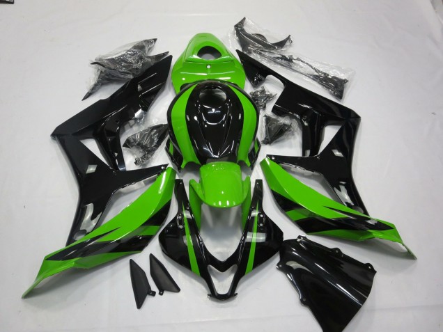 2007-2008 Green Glossy Black Honda CBR600RR Motorcycle Fairings Australia
