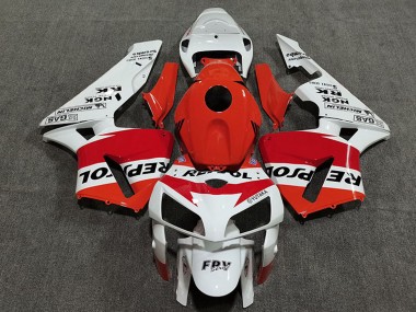 2005-2006 Orange White Red Glossy Black Repsol Style Honda CBR600RR Motorcycle Fairings Australia