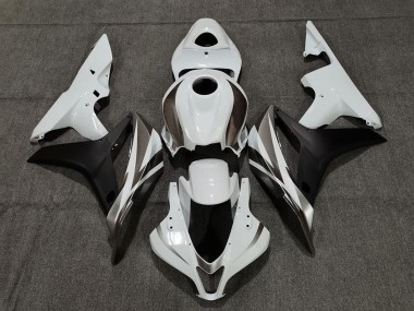 2007-2008 White Matte Black Honda CBR600RR Motorcycle Fairings Australia