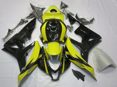 2007-2008 Yellow Glossy Black OEM Style Honda CBR600RR Motorcycle Fairings Australia