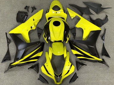2007-2008 Yellow Matte Black OEM Style Honda CBR600RR Motorcycle Fairings Australia