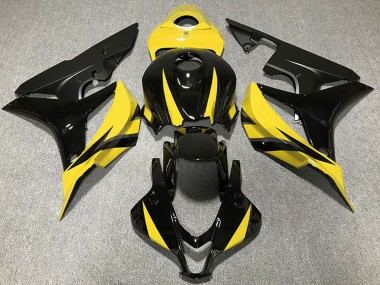 2007-2008 Yellow Glossy Black Matte Black Honda CBR600RR Motorcycle Fairings Australia