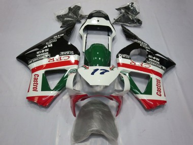 2002-2003 White Red Green Glossy Black CBR Castrol Michelin 17 Honda CBR954RR Motorcycle Fairings Australia