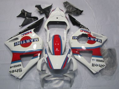 2002-2003 White Red Black Martini Honda CBR954RR Motorcycle Fairings Australia