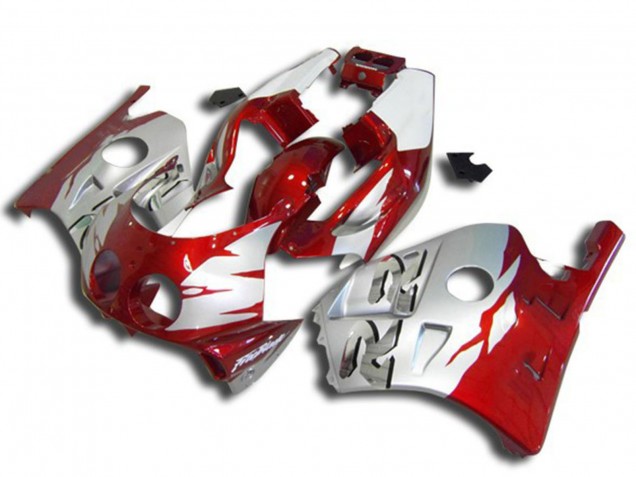 1990-1998 Silver Red Honda CBR250RR Motorcycle Fairings Australia