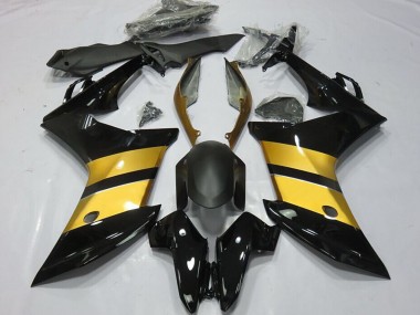 2011-2013 Gold Glossy Black CBR Design Honda CBR600F Motorcycle Fairings Australia