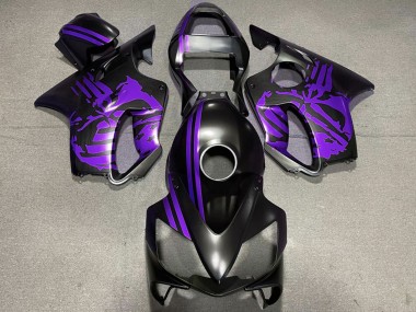 2001-2003 Purple Matte Black Skull Honda CBR600 F4i Motorcycle Fairings Australia