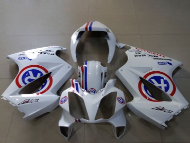 2002-2013 White Blue Red Custom R Honda VFR 800 Motorcycle Fairings Australia