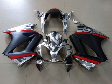 2002-2013 Grey Camouflage Red Matte Black Honda VFR 800 Motorcycle Fairings Australia