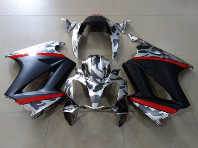 2002-2013 Grey Camouflage Red Matte Black Honda VFR 800 Motorcycle Fairings Australia