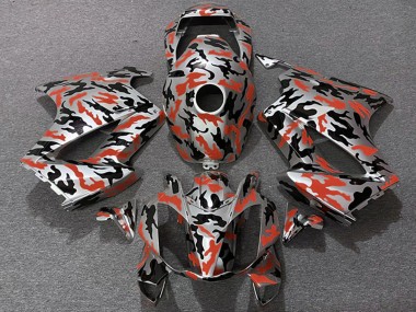 2002-2013 Red Camouflage Honda VFR 800 Motorcycle Fairings Australia