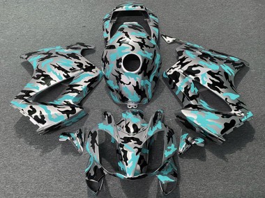 2002-2013 Teal Camouflage Honda VFR 800 Motorcycle Fairings Australia