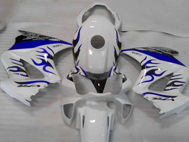 2002-2013 White Blue Flame Honda VFR 800 Motorcycle Fairings Australia