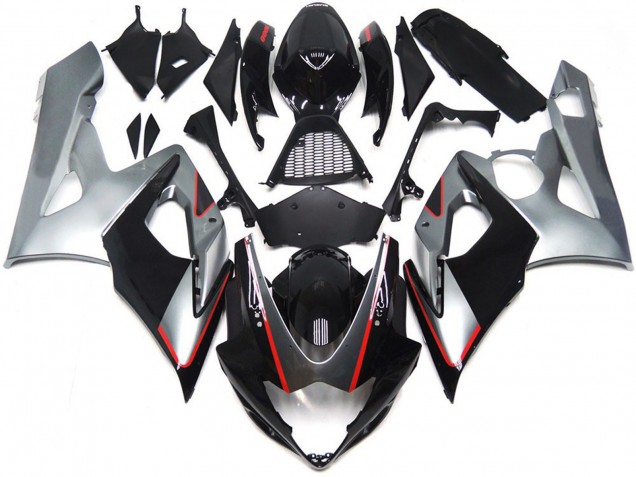 2005-2006 Glossy Black Silver Red Suzuki GSXR 1000 Motorcycle Fairings Australia