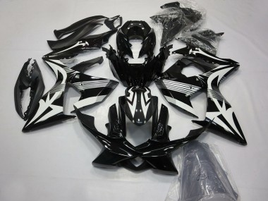 2009-2016 Glossy Black and White Suzuki GSXR 1000 Motorcycle Fairings Australia