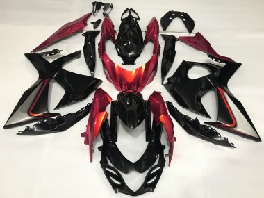 2009-2016 Glossy Black Red Suzuki GSXR 1000 Motorcycle Fairing Australia