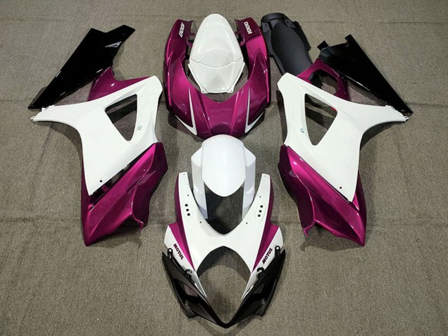 2007-2008 White Pink Black Suzuki GSXR 1000 Motorcycle Fairings Australia