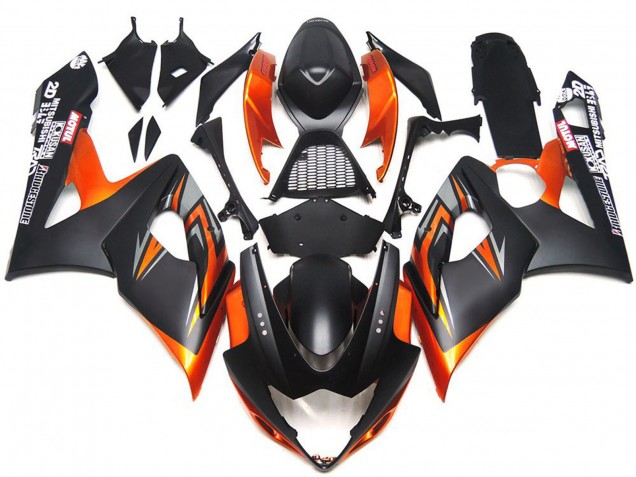 2005-2006 Orange Black Suzuki GSXR 1000 Motorcycle Fairings Australia