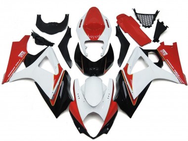 2007-2008 White Red Black Suzuki GSXR 1000 Motorcycle Fairings Australia