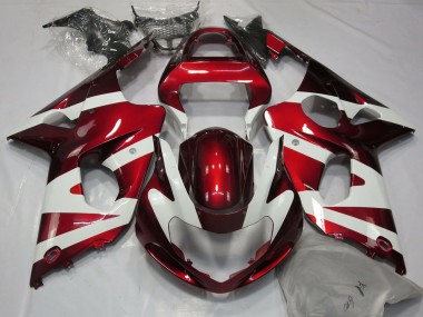 2000-2002 White Red Suzuki GSXR 1000 Motorcycle Fairings Australia