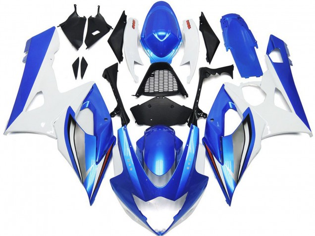 2005-2006 White Blue Suzuki GSXR 1000 Motorcycle Fairings Australia