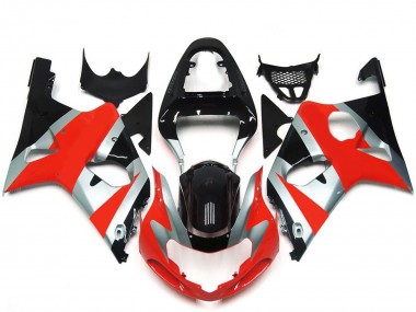 2000-2002 Silver Red Glossy Black OEM Style Suzuki GSXR 1000 Motorcycle Fairings Australia