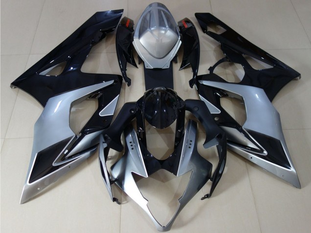 2005-2006 Glossy Black Silver Suzuki GSXR 1000 Motorcycle Fairings Australia