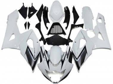 2005-2006 Glossy White Silver Black Suzuki GSXR 1000 Motorcycle Fairings Australia