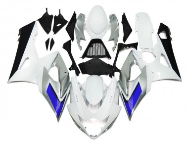 2005-2006 Glossy White Silver Blue Suzuki GSXR 1000 Motorcycle Fairings Australia