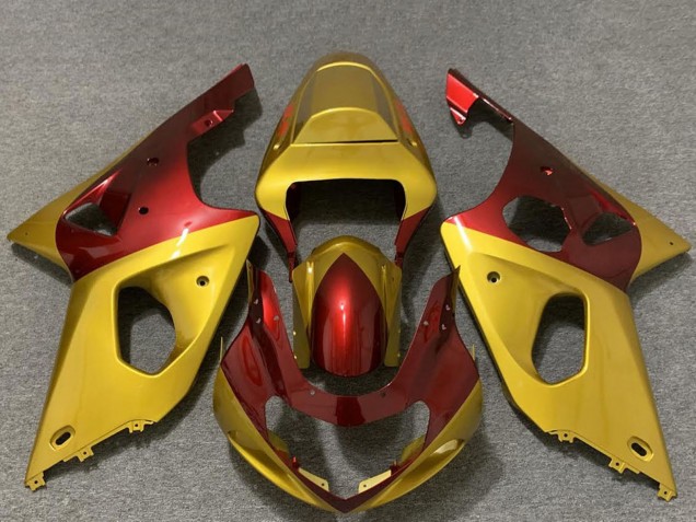 2000-2002 Gold Red Suzuki GSXR 1000 Motorcycle Fairings Australia