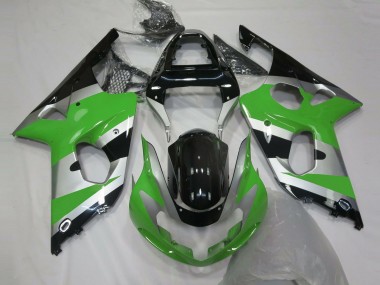2000-2002 Green Silver Glossy Black OEM Style Suzuki GSXR 1000 Motorcycle Fairings Australia