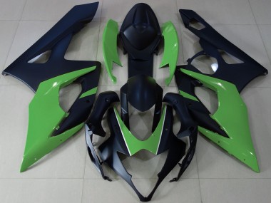 2005-2006 Matte Black Green Suzuki GSXR 1000 Motorcycle Fairings Australia