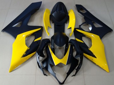 2005-2006 Matte Black Yellow Suzuki GSXR 1000 Motorcycle Fairings Australia