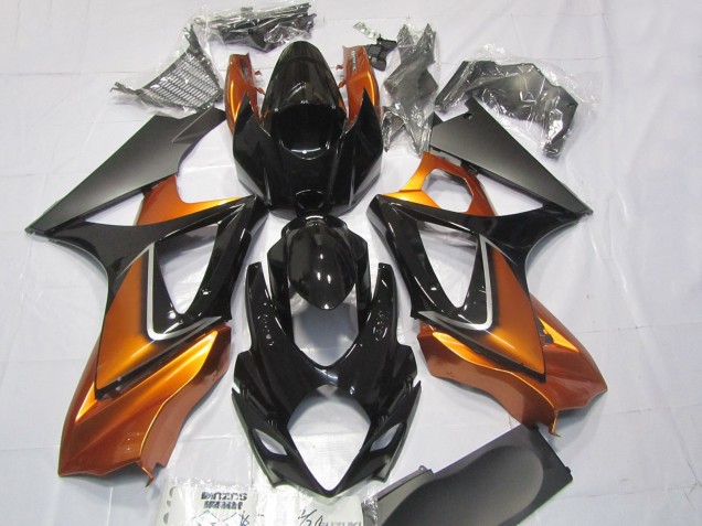 2007-2008 Orange Glossy Black Matte Black Suzuki GSXR 1000 Motorcycle Fairings Australia