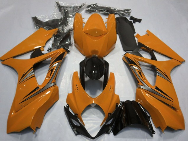 2007-2008 Orange Glossy Black OEM Style Suzuki GSXR 1000 Motorcycle Fairings Australia