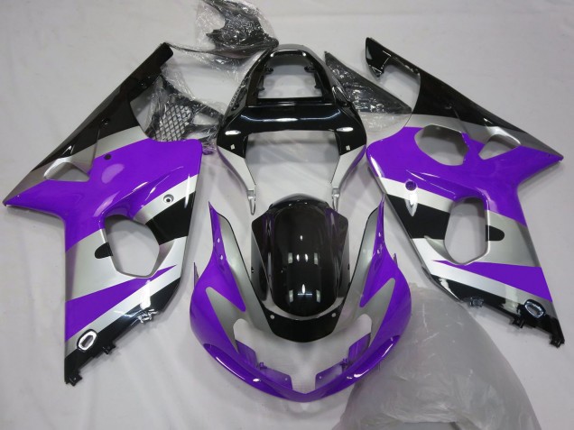 2000-2002 Purple Silver Glossy Black OEM Style Suzuki GSXR 1000 Motorcycle Fairings Australia