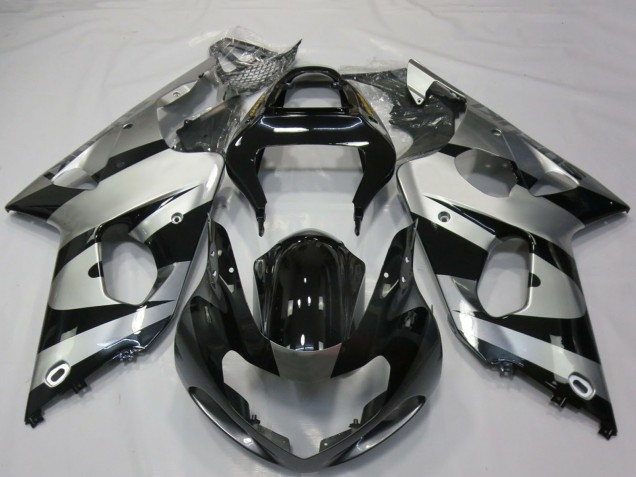 2000-2002 Silver Glossy Black Suzuki GSXR 1000 Motorcycle Fairings Australia