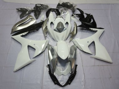 2009-2016 White Silver Suzuki GSXR 1000 Motorcycle Fairings Australia