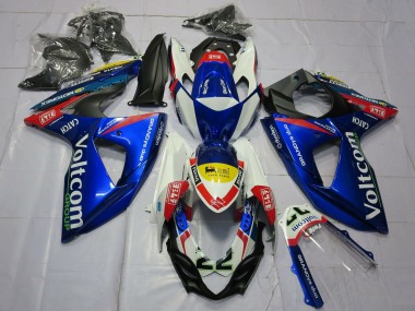2009-2016 White Blue Yellow Red Voltcom 22 Suzuki GSXR 1000 Motorcycle Fairings Australia