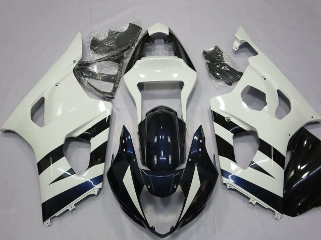 2003-2004 White Glossy Black Suzuki GSXR 1000 Motorcycle Fairings Australia