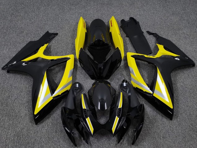 2006-2007 Glossy Black Yellow Silver OEM Style Suzuki GSXR 600 / GSXR 750 Motorcycle Fairings Australia
