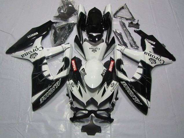 2008-2010 White Black Alstare Corona Motul Suzuki GSXR 600 / GSXR 750 Motorcycle Fairing Australia