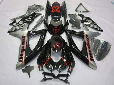 2008-2010 Glossy Black Silver Red Jordan 23 Suzuki GSXR 600 / GSXR 750 Motorcycle Fairings Australia