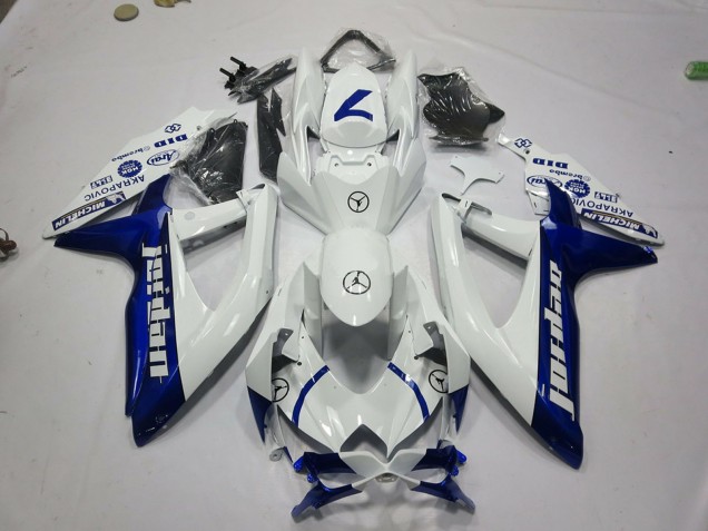 2008-2010 White Blue Jordan Suzuki GSXR 600 / GSXR 750 Motorcycle Fairings Australia