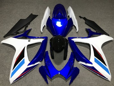 2006-2007 White Blue Glossy Black Suzuki GSXR 600 / GSXR 750 Motorcycle Fairing Kits Australia