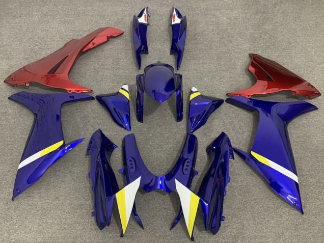2011-2024 Blue with Red Lowers Suzuki GSXR 600 / GSXR 750 Motorcycle Fairings Australia
