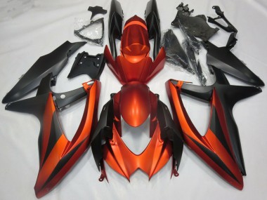 2008-2010 Burnt Orange Matte Black Suzuki GSXR 600 / GSXR 750 Motorcycle Fairings Australia